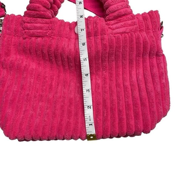 Hot Pink Corduroy Mini Crossbody Satchel Bag - Picture 4 of 6